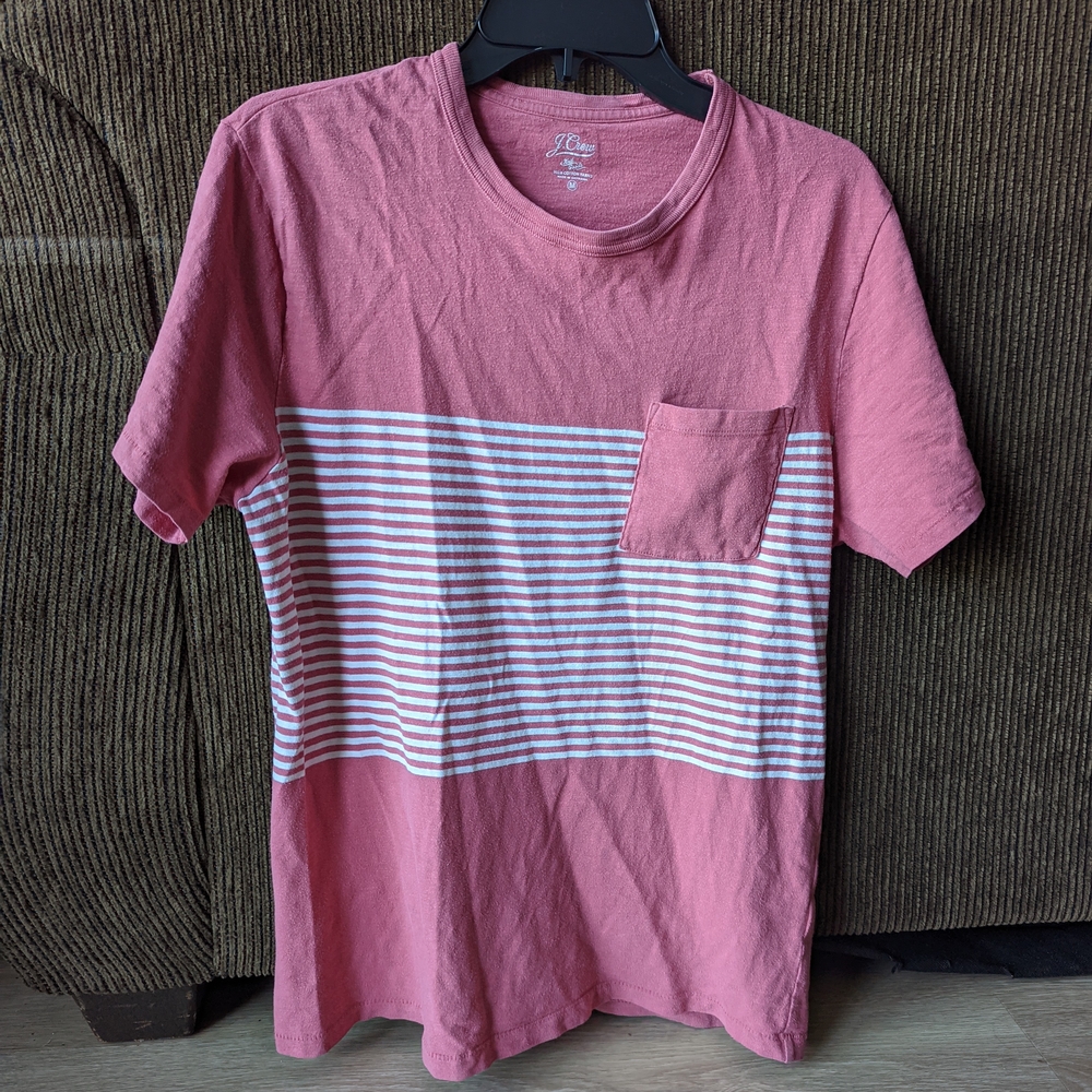 Men's Pink Striped T-Shirt